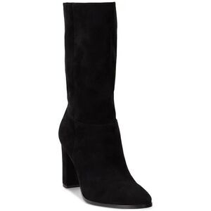 Lauren Ralph Lauren Women's Artizan II Mid-Calf Boots Suede Block Heel Black 9.5